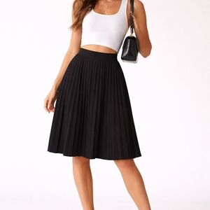 Yves Saint Laurent Black A-Line Skirt